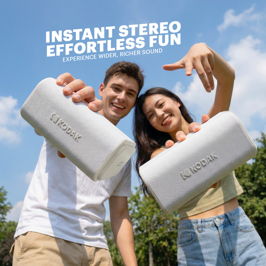 KODAK SOUNDBRIX Plus Portable Bluetooth Speaker - Glacier White