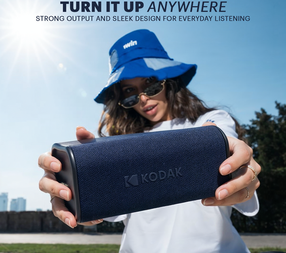 KODAK SOUNDBRIX Plus Portable Bluetooth Speaker - Blasting Blue
