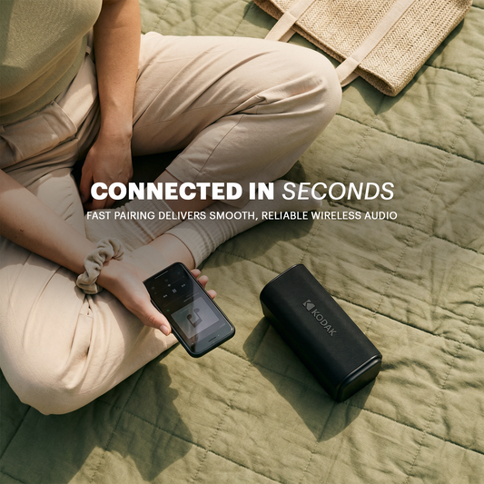 KODAK SOUNDBRIX Plus Portable Bluetooth Speaker -  Midnight Black