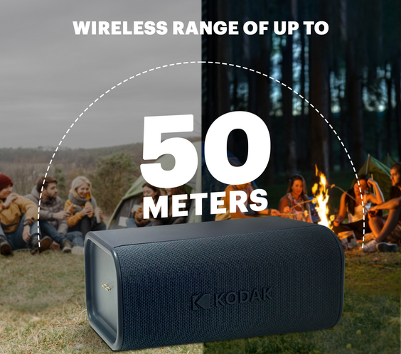KODAK SOUNDBRIX Plus Portable Bluetooth Speaker - Grooving Gray