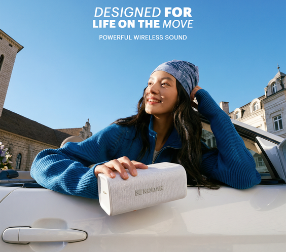 KODAK SOUNDBRIX Plus Portable Bluetooth Speaker - Glacier White