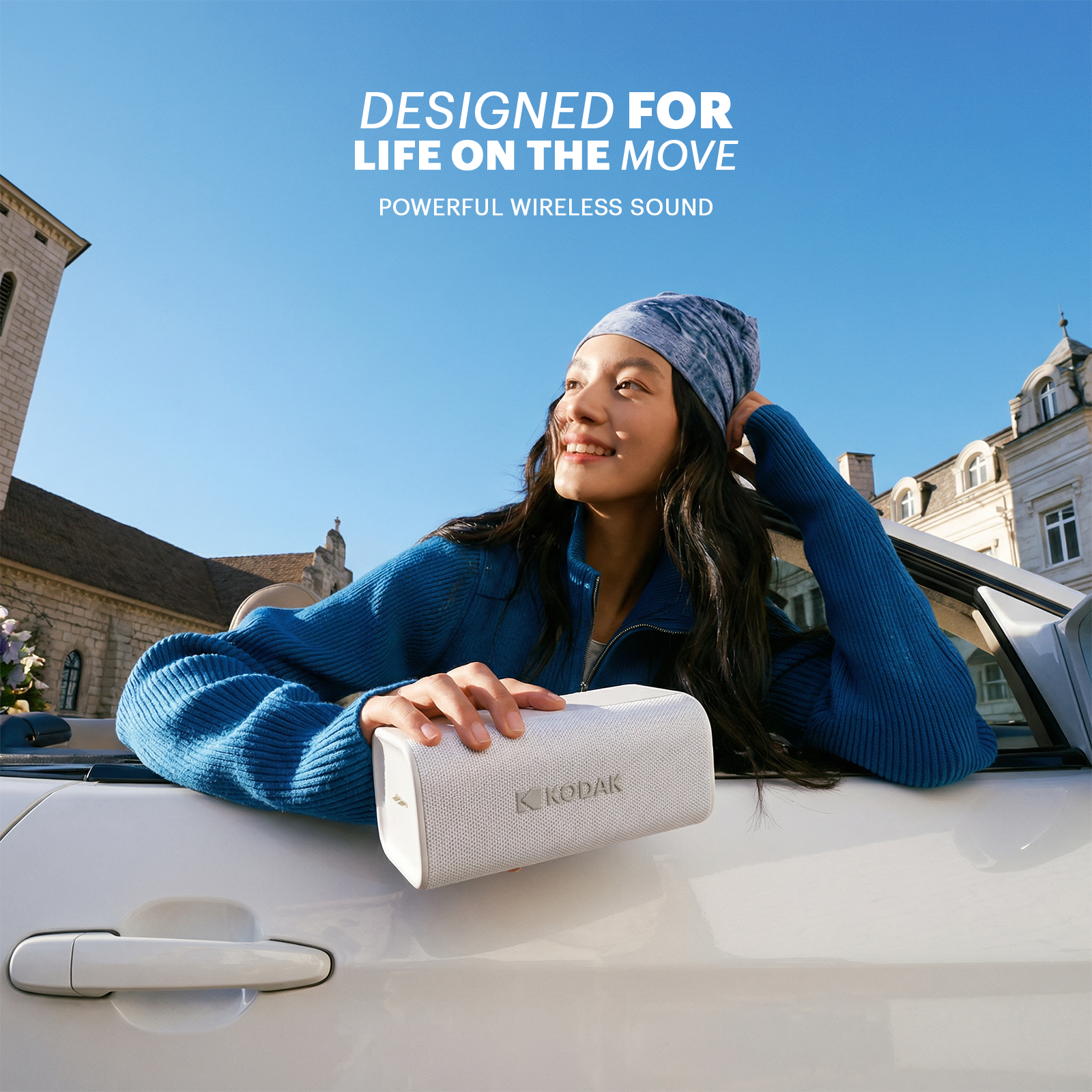 KODAK SOUNDBRIX Plus Portable Bluetooth Speaker - Glacier White