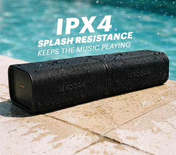 KODAK SOUNDBRIX Plus Portable Bluetooth Speaker -  Midnight Black