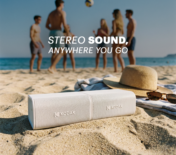 KODAK SOUNDBRIX Plus Portable Bluetooth Speaker - Glacier White