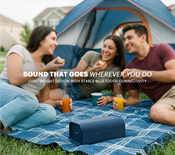 KODAK SOUNDBRIX Plus Portable Bluetooth Speaker - Blasting Blue