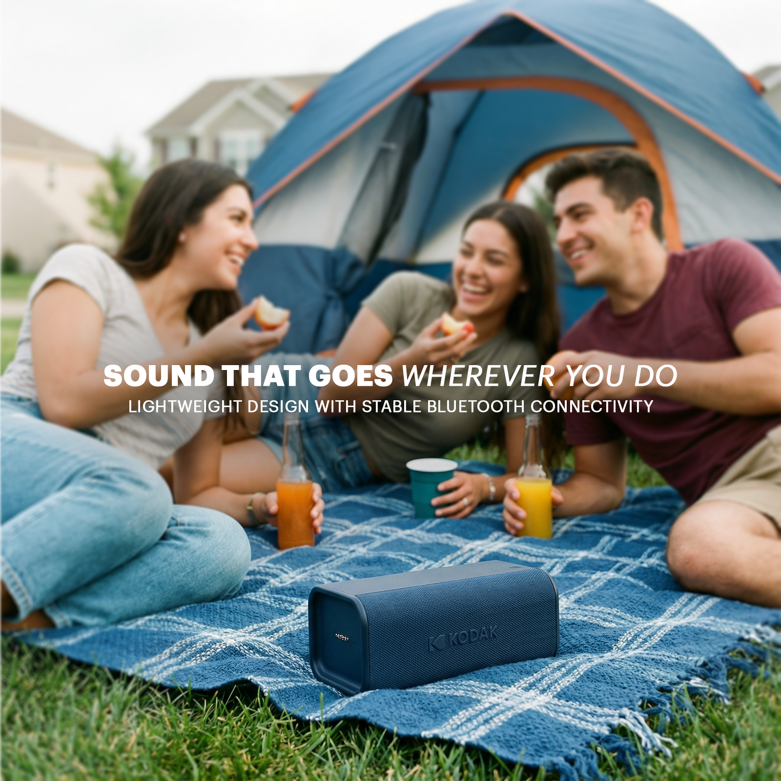 KODAK SOUNDBRIX Plus Portable Bluetooth Speaker - Blasting Blue